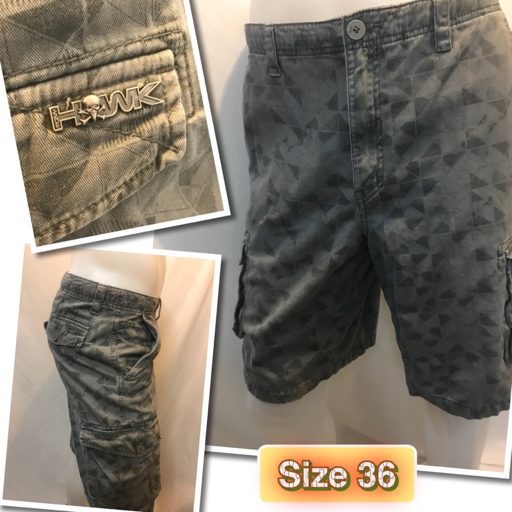Hawk Men's Gray Cargo shorts size 36